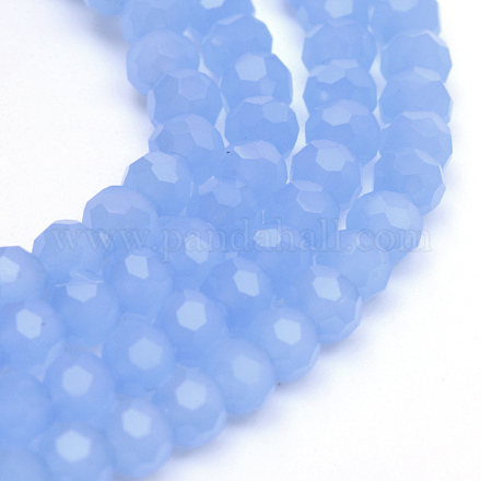 Imitazione fili di perle di vetro giada GLAA-R166-8mm-03D-1
