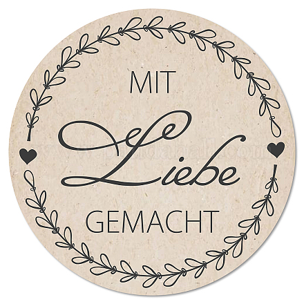CREATCABIN 192Pcs Made With Love Stickers Wedding Stickers Favors Heart Shape Favor Labels for Birthday Party Gift Wedding Shops Baking Packaging Envelope Seals 1.77 Inch-mit liebe gemacht(German) AJEW-WH0343-002-1