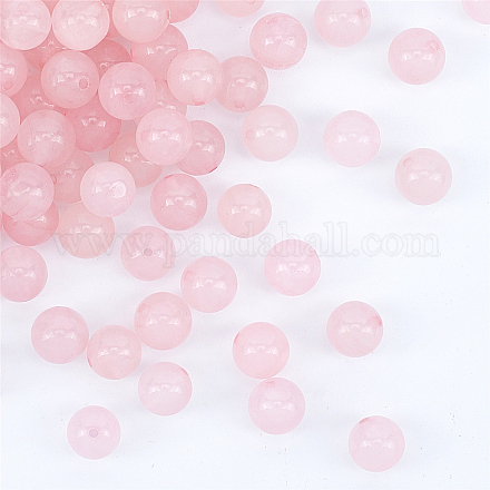 Olycraft Natural Round Loose Gemstone Rose Quartz Beads Strands G-OC0001-02-1