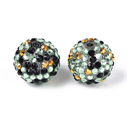 Тема Хэллоуина круглые смоляные стразы бусины OACR-T028-66E-1
