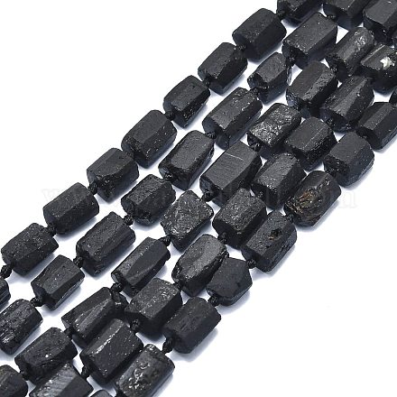 Natürliche schwarze Turmalin Perlen Stränge G-F715-111-1