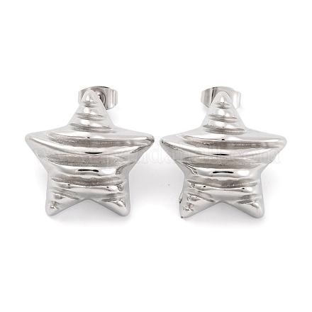 Серьги-гвоздики из нержавеющей стали 304 EJEW-H013-04P-1