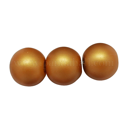 Матовая выпечки окрашенные стеклянные нити шарик перлы X-DGLA-S111-8mm-N17-1