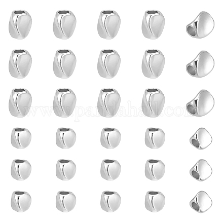 Nbeads 40 pièces 2 styles de perles en laiton KK-NB0003-47S-1