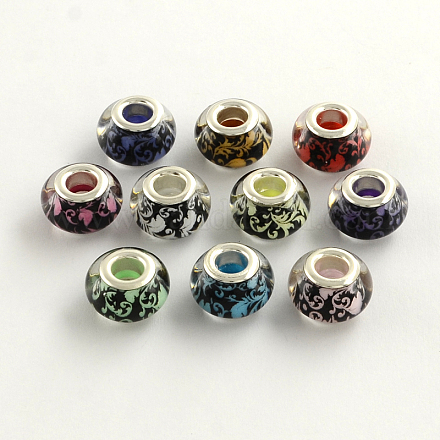 Large Hole Resin European Beads OPDL-Q128-08-1