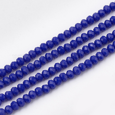 Opaque Solid Color Glass Beads Strands GLAA-S178-12B-04-1