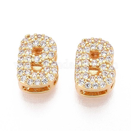 Латунные микропаве из прозрачного кубического циркония KK-T071-17G-B-1