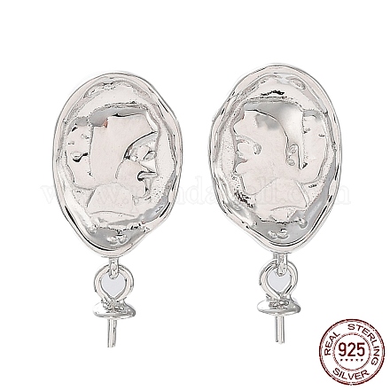 Accessoires pour boucles d'oreilles en argent sterling rhodié 925 STER-G036-04P-1