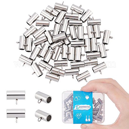DICOSMETIC 50Pcs 201 Stainless Steel Tube Bails STAS-DC0010-80-1
