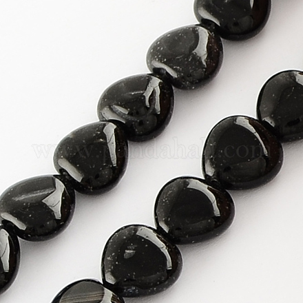 Brins de perles d'onyx noir naturel teint G-R190-10-1