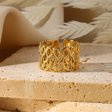 Кольца-манжеты из нержавеющей стали 304 для женщин RJEW-U060-01C-G-1