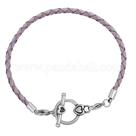 Braided Leather Cord Bracelet Makings MAK-M021-07-G-1