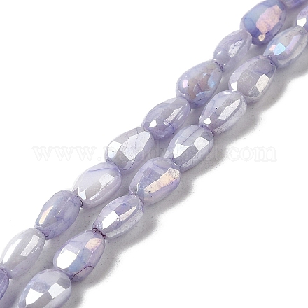 Electroplate Glass Beads Strands GLAA-D013-05E-1