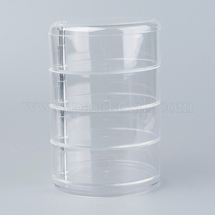 Transparent Plastic Jewelry Storage Box CON-WH0070-83-1