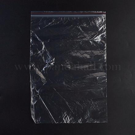 プラスチックジップロックバッグ  再封可能な包装袋  トップシール  セルフシールバッグ  長方形  レッド  36x24cm  片側の厚さ：1.1ミル（0.028mm） OPP-G001-E-24x36cm-1