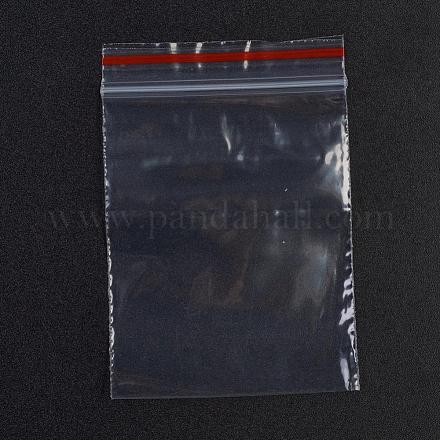 プラスチックジップロックバッグ  再封可能な包装袋  トップシール  セルフシールバッグ  長方形  レッド  7x5cm  片側の厚さ：1.3ミル（0.035mm） OPP-G001-A-5x7cm-1