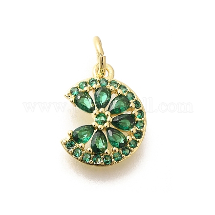 Латунные микро проложить кубического циркония подвески KK-L225-006G-03-1