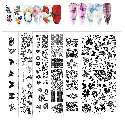 Stainless Steel Nail Art Stamping Plates MRMJ-R082-105A-1