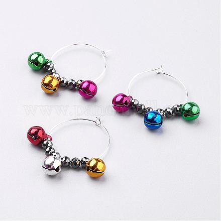 Non-Magnetic Synthetic Hematite Beads Wine Glass Charms AJEW-JO00162-1