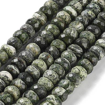 Brins de perles de jaspe en argent naturel G-Z042-B01-03-1