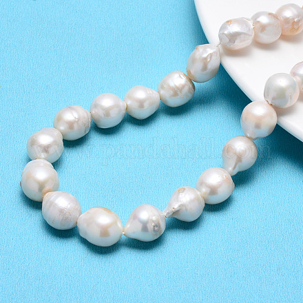 Hebras de perlas keshi de perlas barrocas naturales PEAR-Q007-16-1