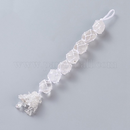 Decoraciones colgantes de cristal de cuarzo natural para colgar HJEW-O002-08-1