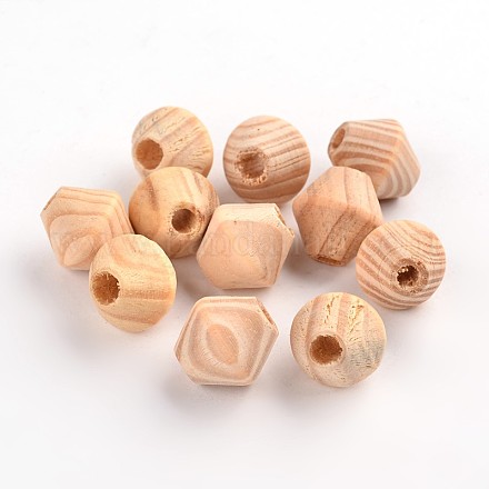 Perles de bois non finies X-WOOD-Q012-03B-LF-1