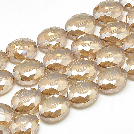 Chapelets de perles en verre électroplaqué X-EGLA-S152-20x16mm-02-1