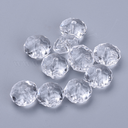 Abalorios de acrílico transparentes X-TACR-Q258-22mm-V01-1
