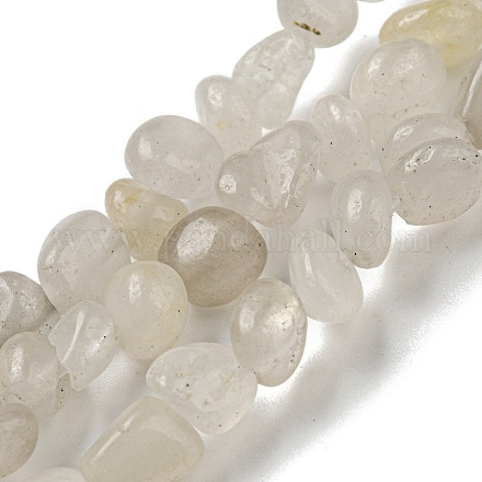 Chapelets de perle en jade blanc naturel G-F465-58-1