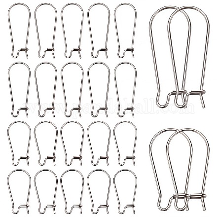 100 шт. 2 стиля фурнитуры для сережек-колец из нержавеющей стали 304 STAS-CN0001-04-1