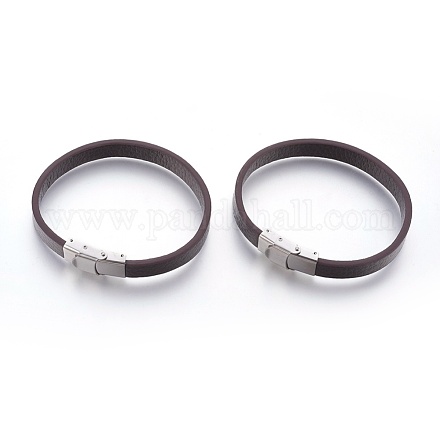 Microfibra pulseras cordón de cuero BJEW-L635-01A-01-1