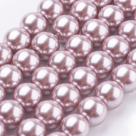 Eco-Friendly Glass Pearl Beads Strands HY-A008-8mm-RB017-1