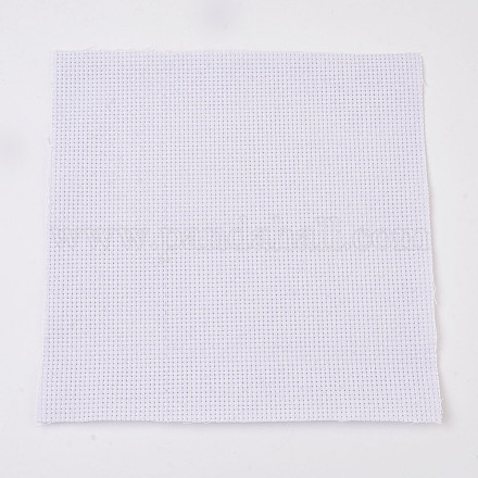 11ctクロスステッチキャンバス生地刺繍生地  DIY手作り縫製アクセサリー用品  正方形  ホワイト  20x20cm DIY-WH0063-01A-1