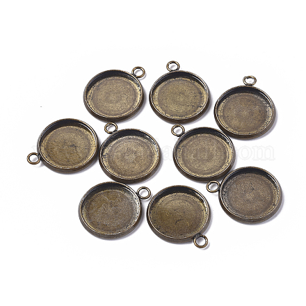 UNICRAFTALE about 100pcs 14m Plain Edge Bezel Blanks Tray Antique Bronze Stainless Steel Cabochon Bezel Pendant Blanks Charm for Photo Pendant Craft Jewelry Making STAS-E145-02A-AG-1