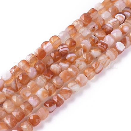 Chapelets de perles d'agate naturelle G-L537-015-1