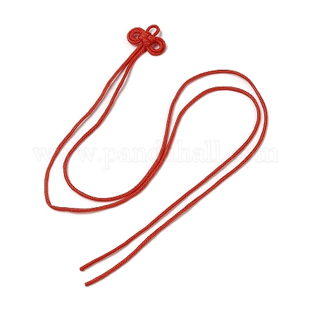 Amulette en nylon avec cordon de nœud porte-bonheur AJEW-NH0001-01A-1