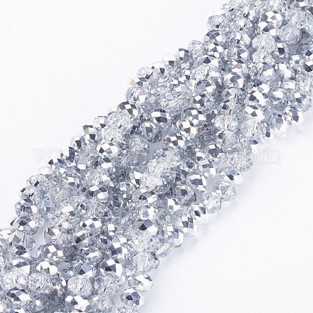 Electroplate Glass Bead Strands GR6MMY-07S-1