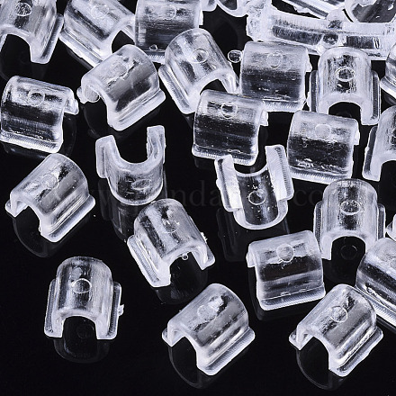 Transparent AS Plastic Base Buckle Hair Findings FIND-T064-004B-01-1