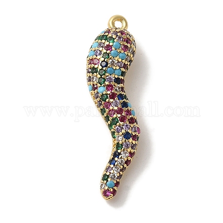 Подвеска из латуни с микропаве из кубического циркония KK-A229-03F-G-1