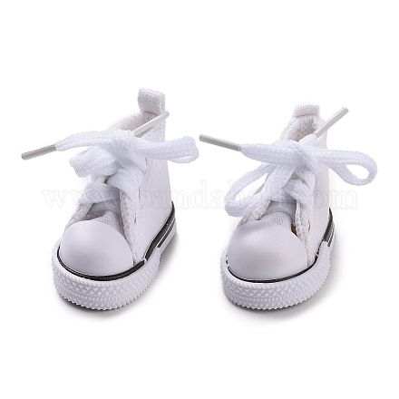 Парусиновые туфли для куклы из ткани DOLL-PW0001-266A-1