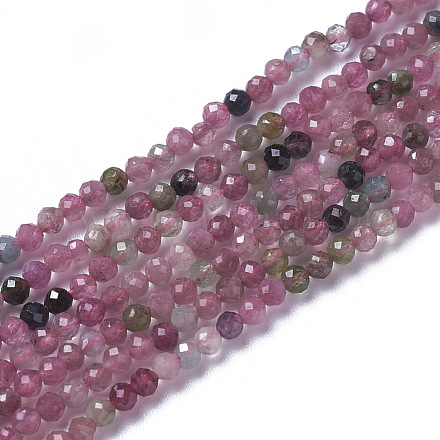 Natural Tourmaline Beads Strands G-F596-06-3mm-1