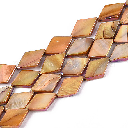 Окрашенные нити бусин из натуральных пресноводных ракушек SHEL-T020-13B-1