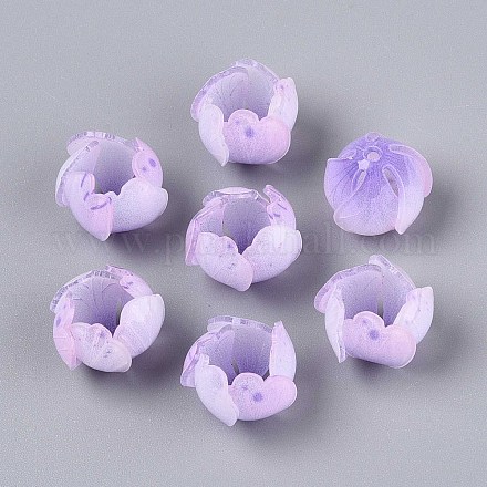 Колпачки для акриловых бусин в виде цветов SACR-T017-49F-1