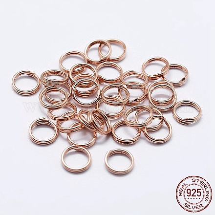 925 anillos de salto divididos de plata de ley. STER-F036-01RG-0.6x6mm-1
