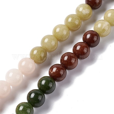 Natürliche Jade Perlen Stränge G-I334-07B-1