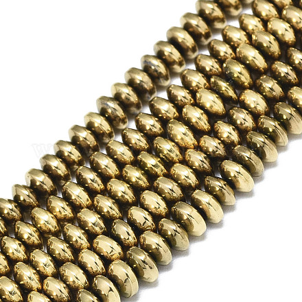 Chapelets de perles en hématite synthétique sans magnétiques G-S352-58-1