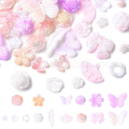 Радужное переливчатое покрытие акриловыми бусинами OACR-FS0001-99A-1