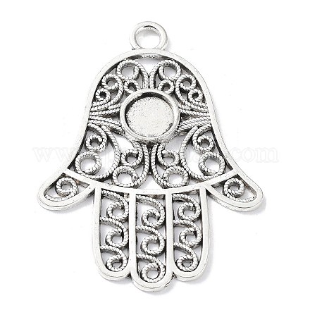 Alliage grand pendentif cabochon supports PALLOY-D027-24AS-1