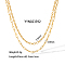 304 Stainless Steel Double Layered Lock Chain Necklace for Stylish and Elegant Look, Golden, 15.35 inch(39cm) and 16.73 inch(42.5cm)
